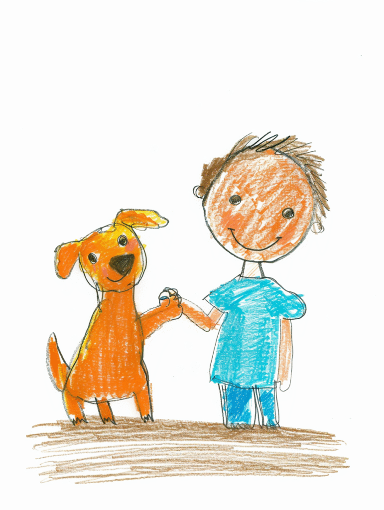 children's drawings pet dog