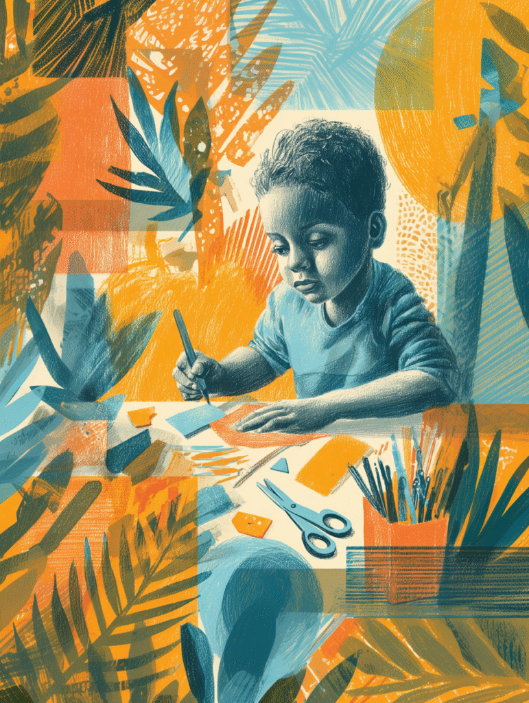 child therapy self-esteem collage