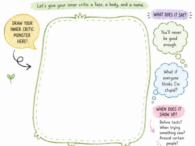 Free Inner Critic Worksheet for Children: A Play Therapy Tool That Actually Works