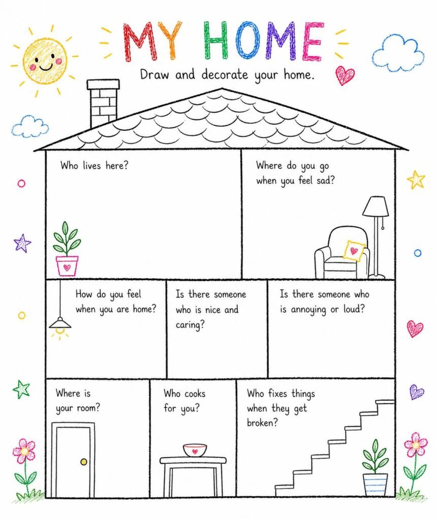 family worksheet for kids