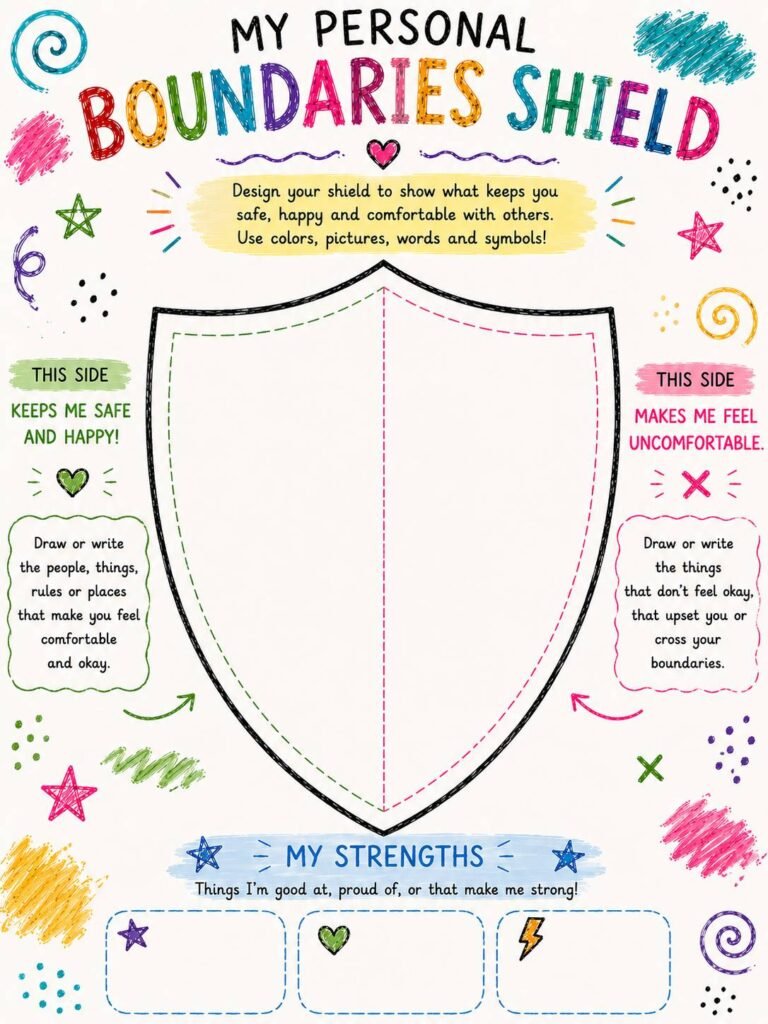 boundaries worksheet for kids