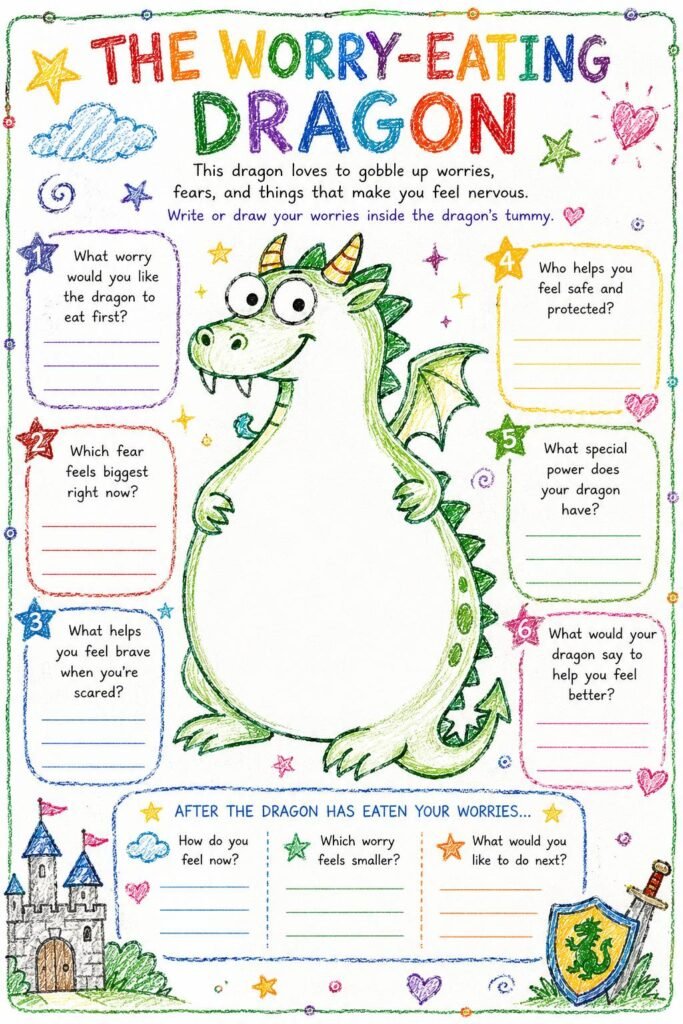 kids anxiety worksheet