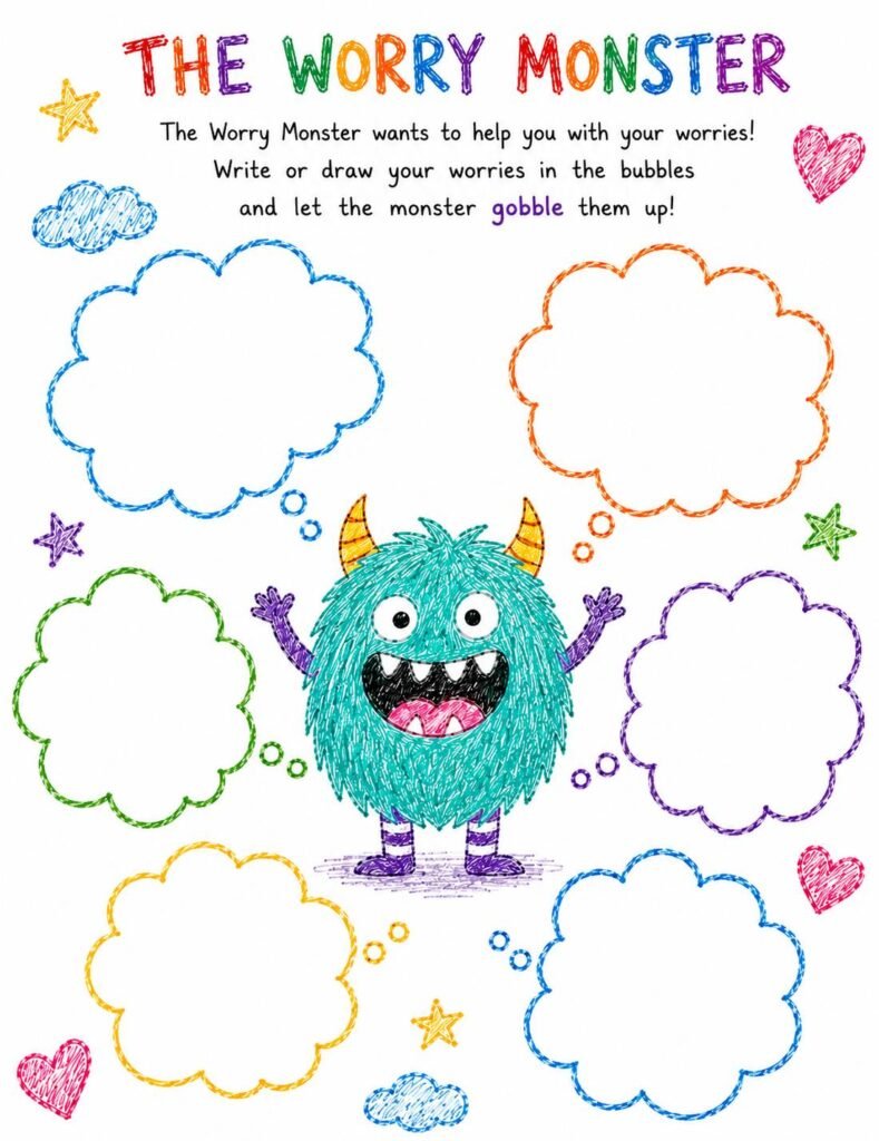 anxiety worksheet for kids