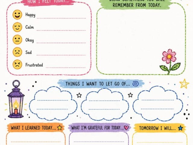 Free Nighttime Emotional Check-In Worksheet for Kids: Help Your Child End the Day With a Clear Mind and a Settled Heart