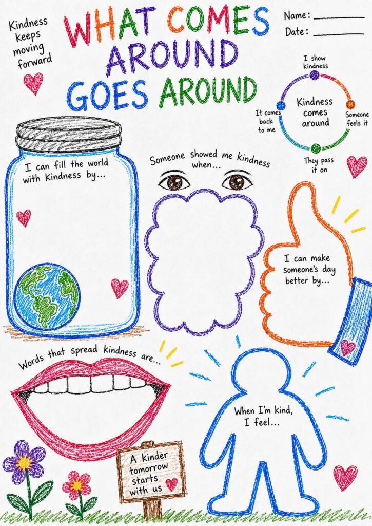 kindness worksheet for kids.