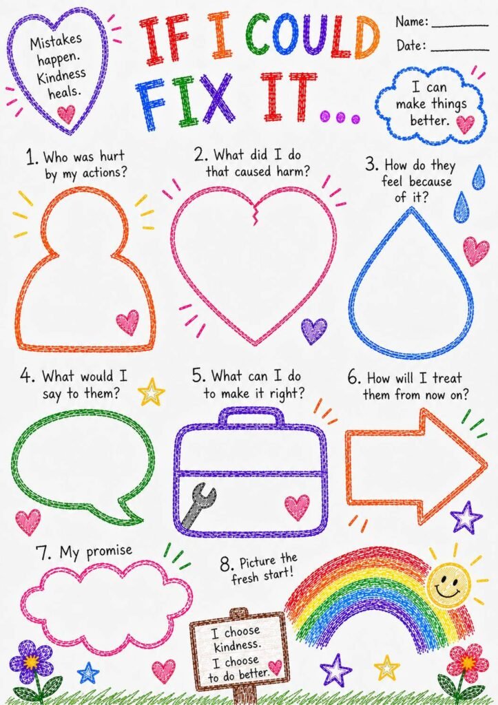 conflict resolution worksheets for kids