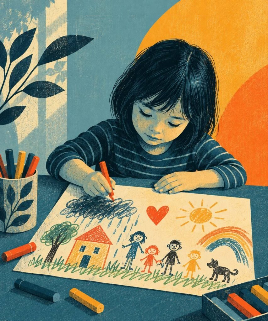 art therapy for children during family change