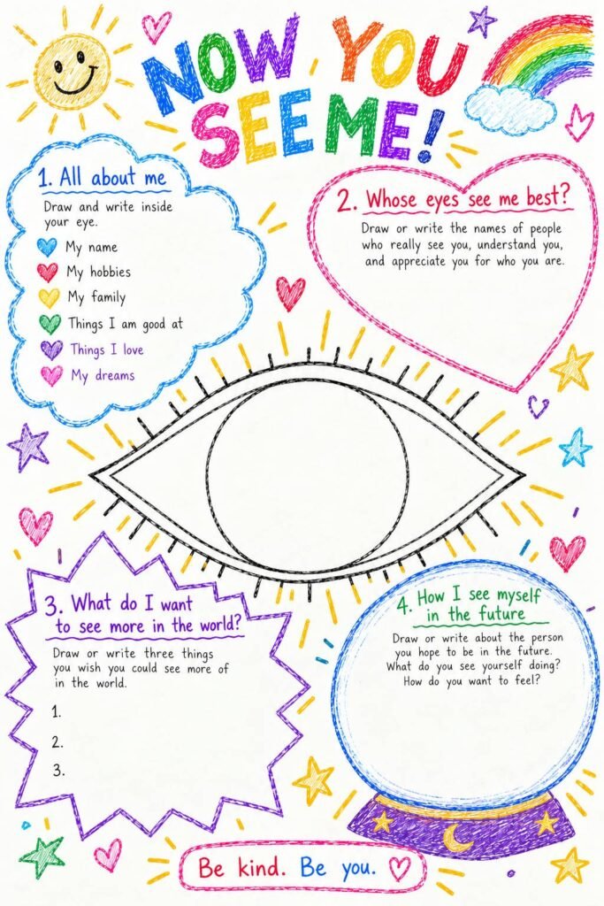 who am I worksheet for kids