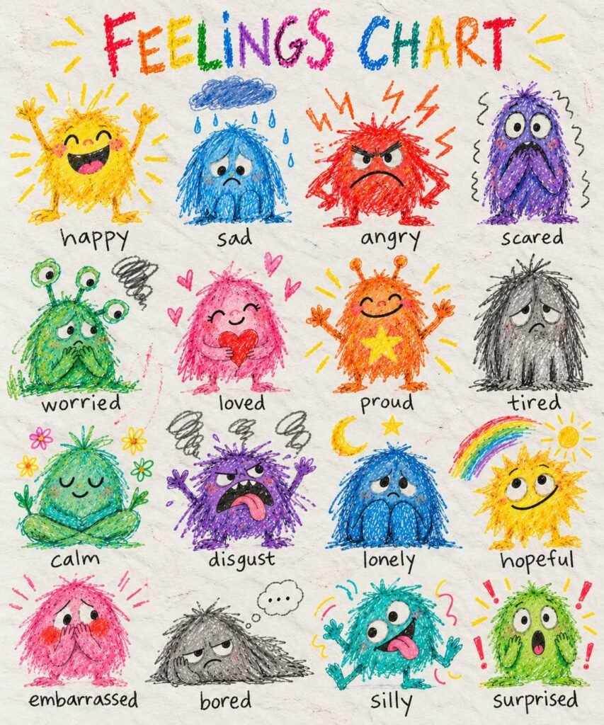 feelings chart for kids