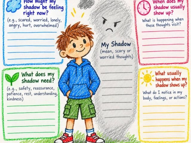 Free Negative Thoughts Worksheet for Kids: Help Your Child Make Friends With Their Shadow