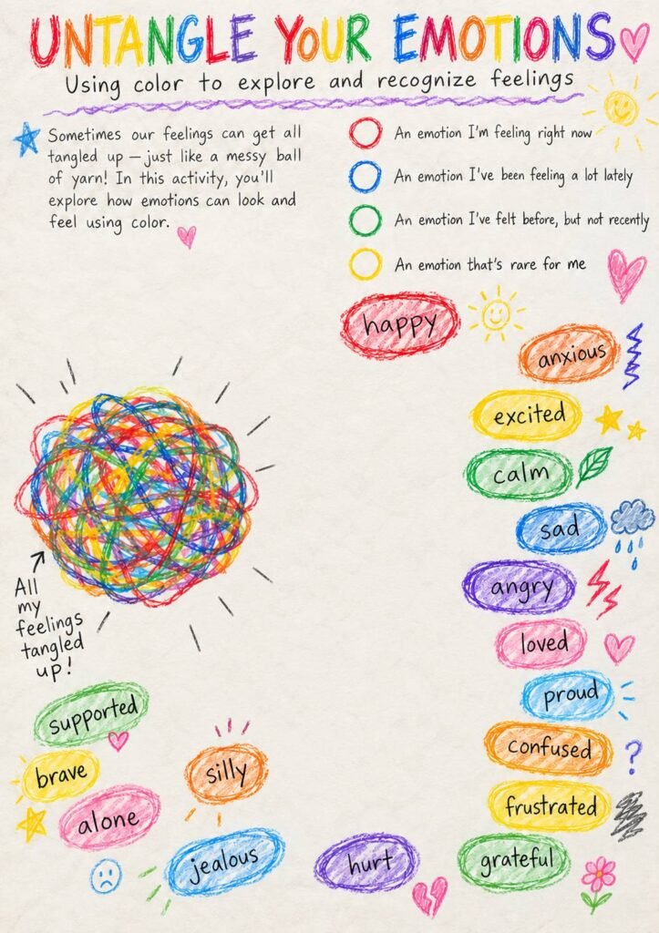 emotions worksheet for kids